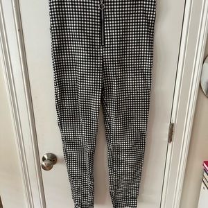 Shine star black and white checker size pants